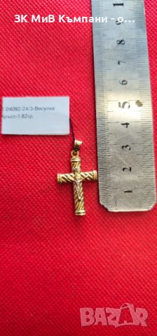 Златна висулка кръст 1.82гр-14к, снимка 1 - Колиета, медальони, синджири - 46428010