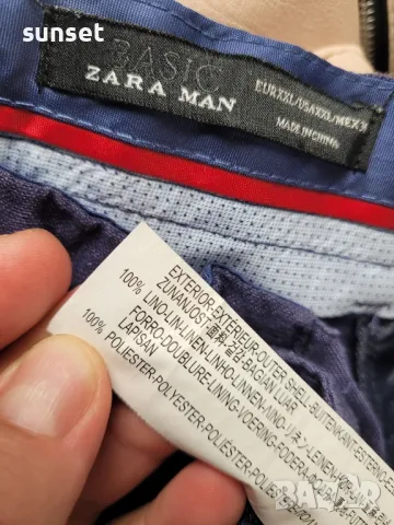 ZARA ЛЕНЕН панталон,бял и син- XXL, снимка 17 - Панталони - 46880350