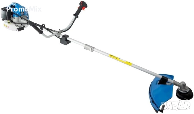 Бензинов тример Gude GFS 52.3 9500rpm 52 см³ Бензинова косачка Тример за трева с 2 ножа и корда , снимка 2 - Градинска техника - 52739220
