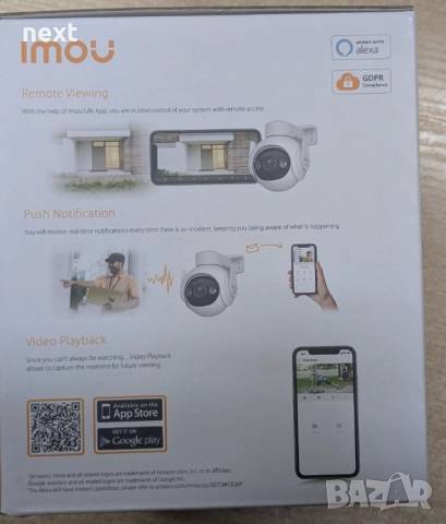 WiFi IP камера IMOU Cruiser 2 8MP / 4К 360 градуса говорител  +Гаранция, снимка 4 - IP камери - 52526540