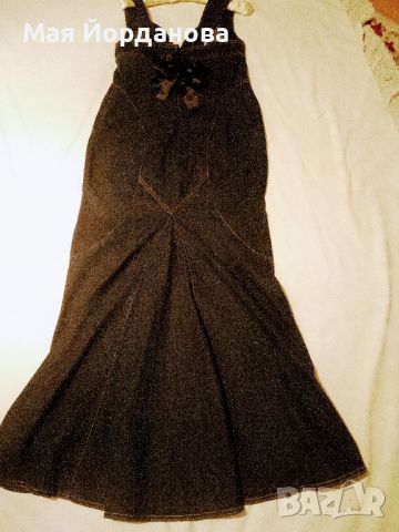 Страхотна дънкова рокля. Размер М., снимка 3 - Рокли - 45573434