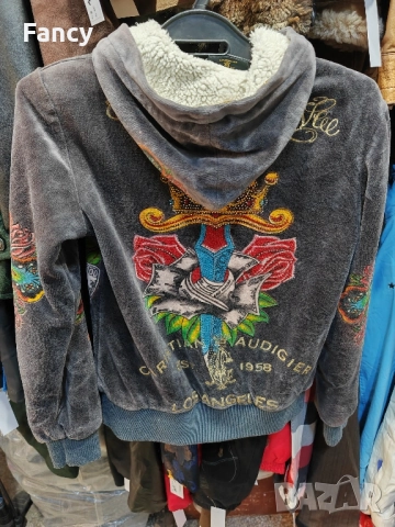 Страхотен Суитшърт, полар Christian Audigier, снимка 7 - Суичъри - 52159319