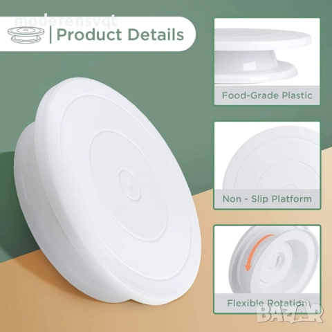 Въртяща се стойка за торта поставка за декориране, снимка 6 - Аксесоари за кухня - 52421637