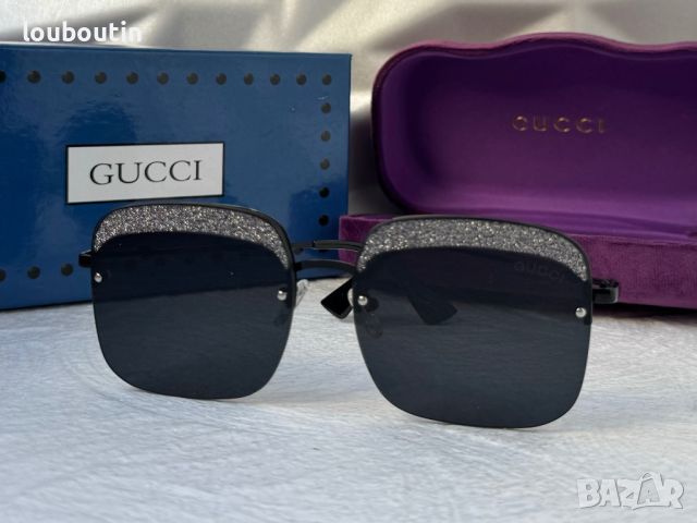 GUCCI с лого дамски слънчеви очила квадратни УВ 400, снимка 6 - Слънчеви и диоптрични очила - 45197840