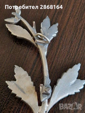 Много стара сребърна брошка, снимка 5 - Антикварни и старинни предмети - 48714960