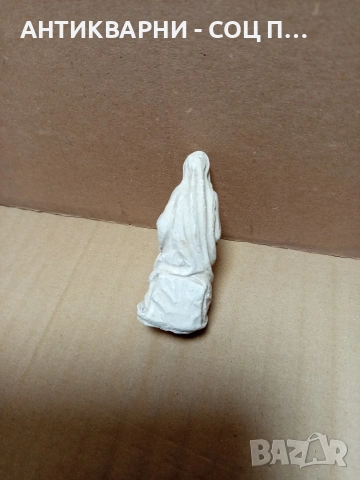 Стара Малка Репродукция Гипсова Фигурка На Дева Мария. , снимка 3 - Антикварни и старинни предмети - 53067358