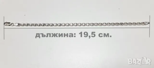 Сребърна Гривна (проба 925)-3,78 грама, Made in Italy, снимка 9 - Гривни - 47523014