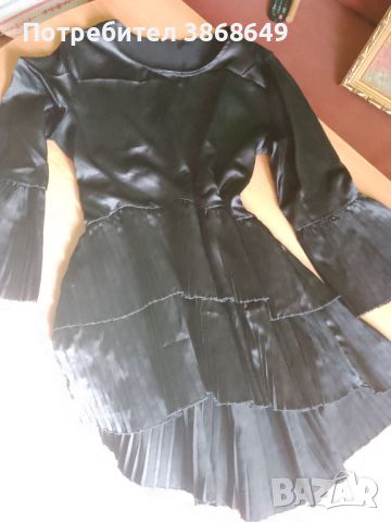 Елегантна кожена къса рокля , снимка 3 - Рокли - 46373463