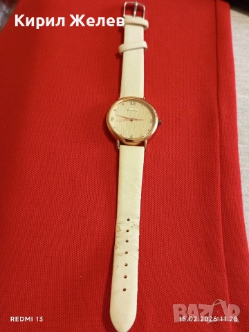 Boraline дамски часовник с кожена каишка много красив стилен дизайн 50674, снимка 5 - Дамски - 53482207