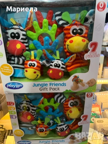 Playgro Jungle Friends / Комплект 7 дрънкалки 0+, снимка 7 - Други - 53492676
