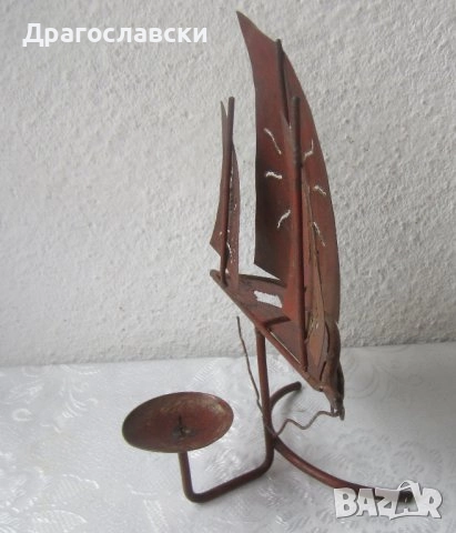 Морска декорация: стойка за бутилка, лодка стар кръстоносен кораб яхта платна макет дърво, снимка 11 - Други ценни предмети - 28872455