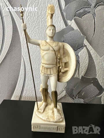 Ахил статуетка от алабастър 24 см височина декорация фигура история, снимка 2 - Антикварни и старинни предмети - 54157270