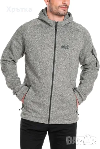 Jack Wolfskin Fleece Jacket - Оригинално мъжко поларено яке р-р L, снимка 1 - Спортни дрехи, екипи - 48551389