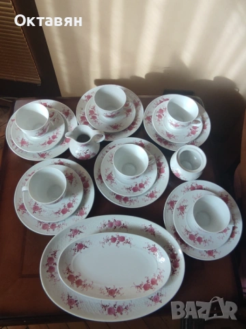 Порцеланов сервиз за чай,плато, снимка 13 - Сервизи - 53335045