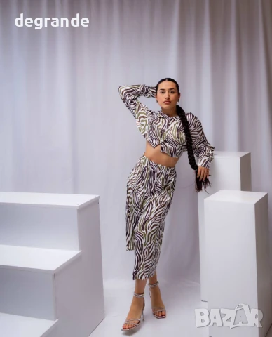 Дамски комплект от две части пола и ризка леопардов принт, снимка 6 - Комплекти - 50906002