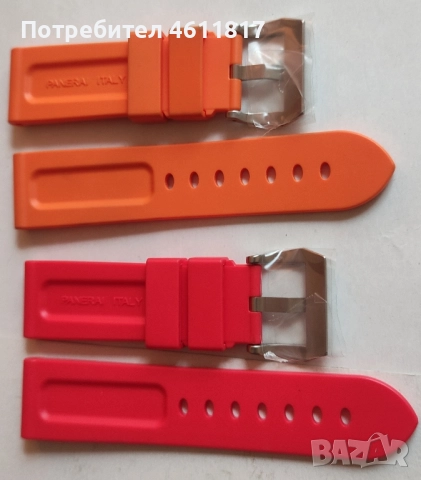 Силиконови каишки PANERAI 24мм, снимка 8 - Каишки за часовници - 52107514