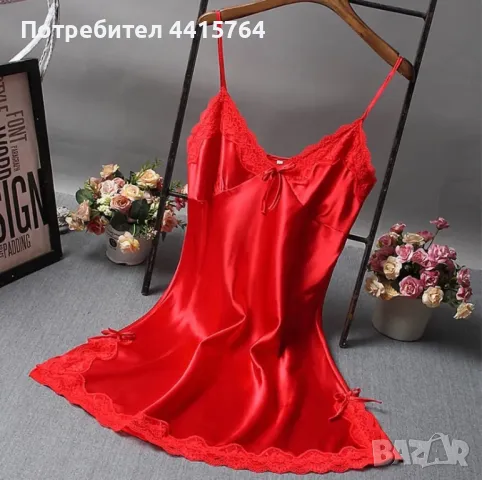Сатенена нощница, снимка 2 - Нощници - 49603048