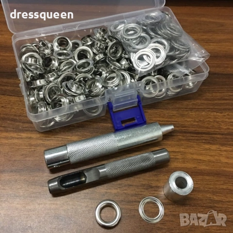 4885 Ремонтен комплект за винил и брезент: 12 мм метални капси с инструменти за монтаж