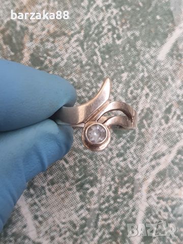 Сребърен пръстен със Син топаз, снимка 7 - Пръстени - 45959887