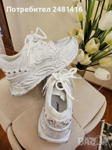 Дамски бели маратонки, (реплика) , снимка 3 - Маратонки - 53762075