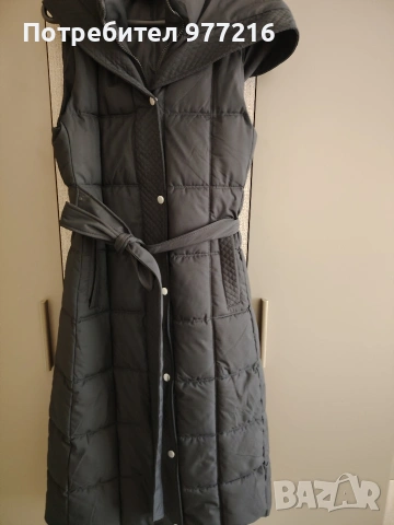 Дамски дебел елек с качулка