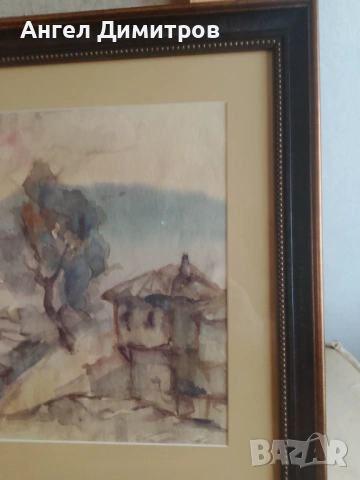 Дечко Узунов прекрасна картина акварел , снимка 6 - Картини - 53255585