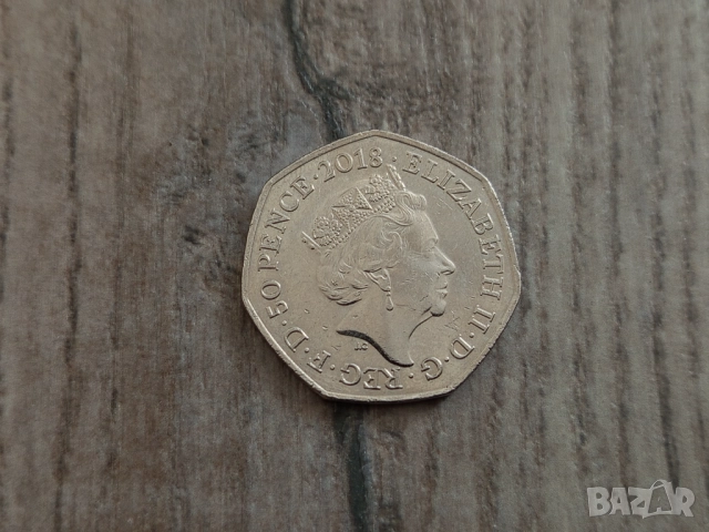 Монета 2018 Великобритания 50 pence 50p (1918 People act) - Elizabeth II, снимка 3 - Нумизматика и бонистика - 51658186