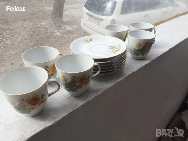 Немски порцелан Bavaria маркировка сервиз за чай 12 части, снимка 3 - Антикварни и старинни предмети - 53431746