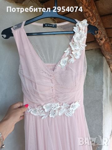 Красива рокля цвят розово м 35лв, снимка 1 - Рокли - 38776900