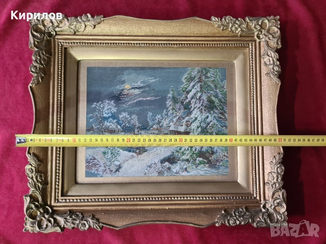 Гоблен "Лунна зима", снимка 5 - Гоблени - 52980786
