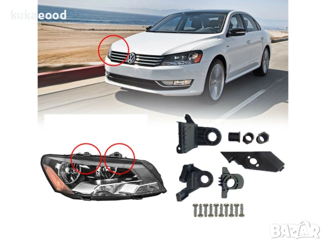 Комплект щипки за захващане на фар VW Passat B7, снимка 3 - Части - 54193466