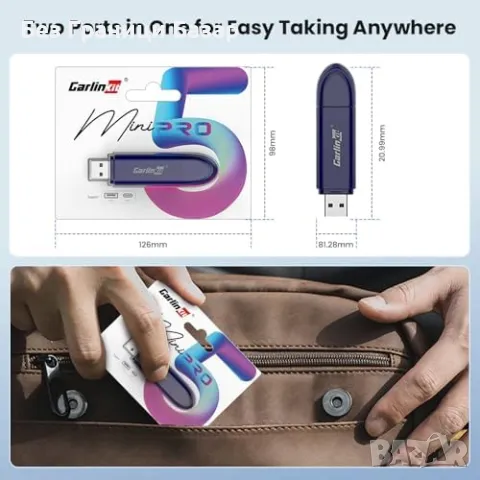 Нов Безжичен CarPlay Android Auto Адаптер за OEM Авто 2015–2025 кола, снимка 7 - Друга електроника - 50034294