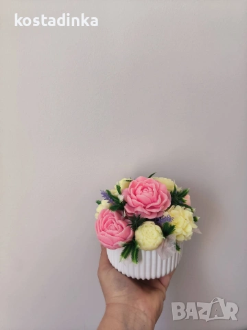 Сапунени букети - налични, снимка 3 - Изкуствени цветя - 53766788