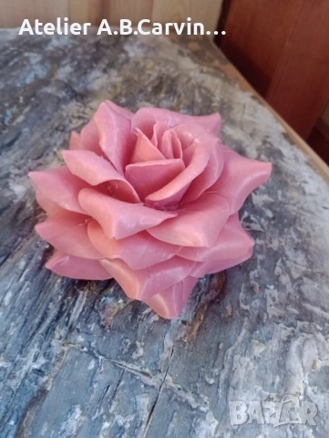 Класическа роза от сапун, ръчно изваяна, за декорация в дома или за подарък, снимка 4 - Декорация за дома - 53608052