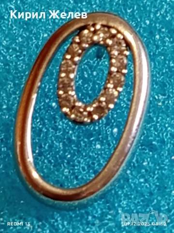 Елегантна сребърна обица проба 925 с диаманти красив стилен дизайн 21961, снимка 11 - Обеци - 52599463