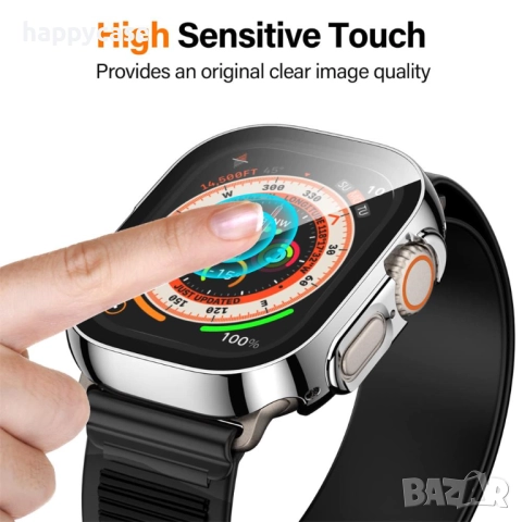 Apple Watch Ultra 3 2 1 / Series 11 10 8 6 5 4 / SE 3 2 1 / Твърд удароустойчив кейс с протектор, снимка 4 - Смарт часовници - 41060907