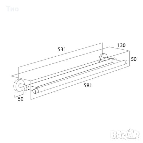 Закачалка, двойна за хавлия/кърпи за баня Tiger Boston, снимка 4 - Закачалки - 53715542