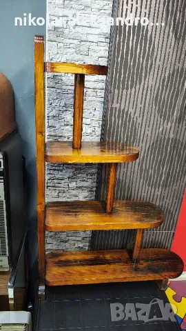 дървена винтидж етажртка, снимка 1