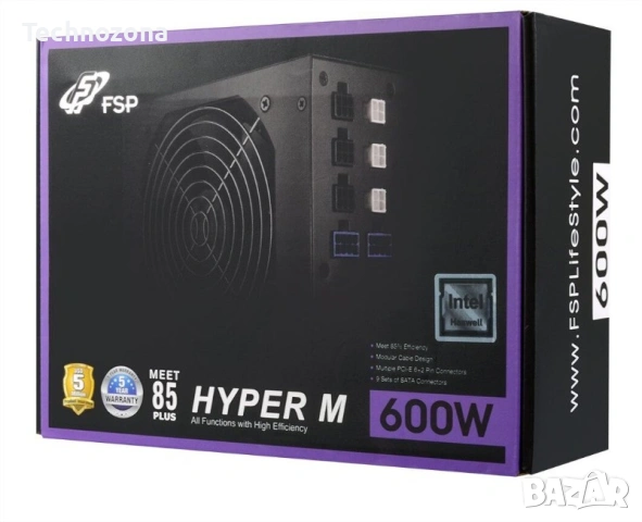 Захранващ блок Fortron Hyper M, 600W 70290