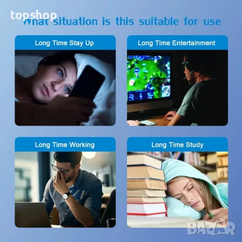 Маска за очи с затопляне и компресия. Одобрена от FSA и HSA. Против мигрена, тъмни кръгове хубав сън, снимка 3 - Масажори - 50552301