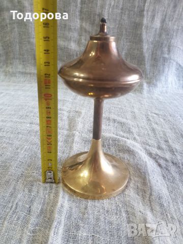 Стилна бронзова лампа, снимка 3 - Антикварни и старинни предмети - 45381827
