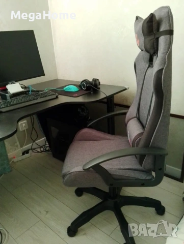 НОВ Стилен Геймърски стол GAMELAB NOMAD Breeze, тъмносив, снимка 6 - Столове - 53096483