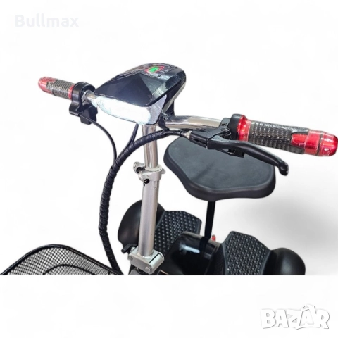  Електрическа триколка A2 Premium, Предно предаване, 750W, 48v/ 12ah, сгъваем волан, снимка 5 - Инвалидни скутери - 52569909