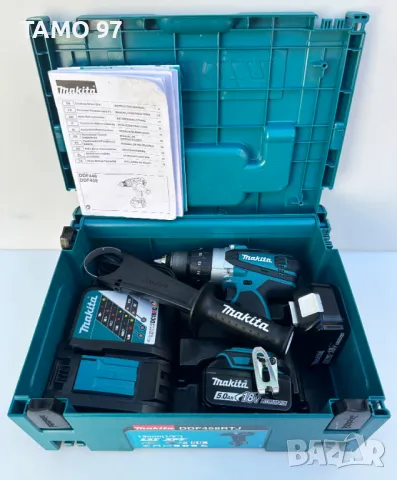 Makita DDF458 RTJ - Мощен акумулаторен винтоверт 2x18V 5.0Ah, снимка 2 - Винтоверти - 48854731