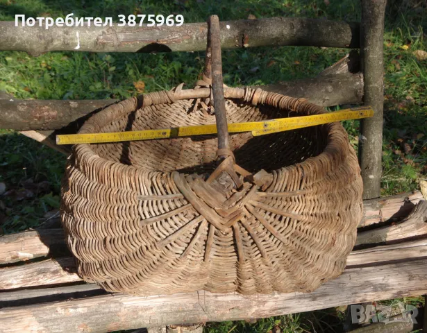 Стари плетени кошници и плетен кош, снимка 4 - Антикварни и старинни предмети - 49842297