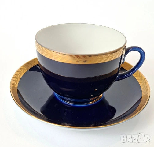 Две кобалтови чаши за кафе - ЛФЗ, снимка 3 - Чаши - 53686218