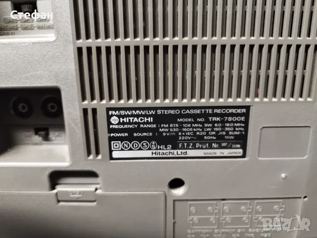 hitachi trk-7800e, снимка 2 - Радиокасетофони, транзистори - 48331253