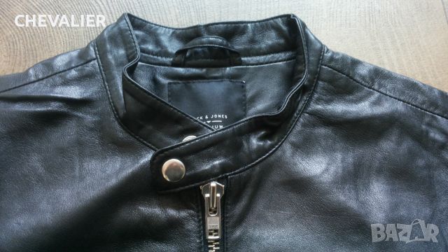 Jack & Jones JPRBEAM LEATHER Jacket Размер M яке естествена агнешка кожа 29-62, снимка 6 - Якета - 46517656