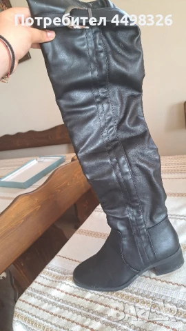 Черни токове ботуши, снимка 2 - Дамски ботуши - 50618437