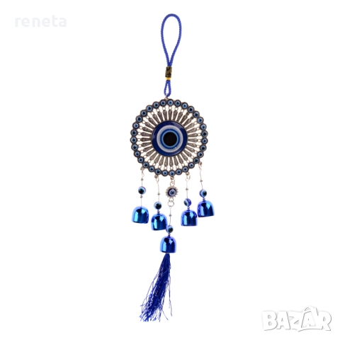 Вятърен звенец Кръг, Метал/пластмаса, с камбани